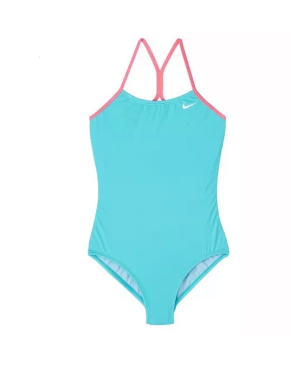 Nike girls razorback swim XL in teal and pink, NWT